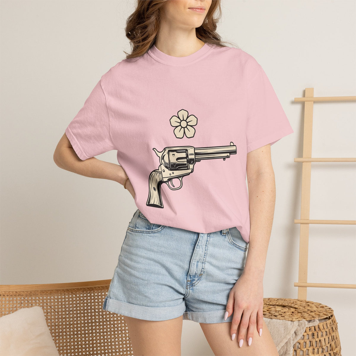Western Pistol Shirt Cowgirl Cowboy Gift Women Retro Tee product image 12