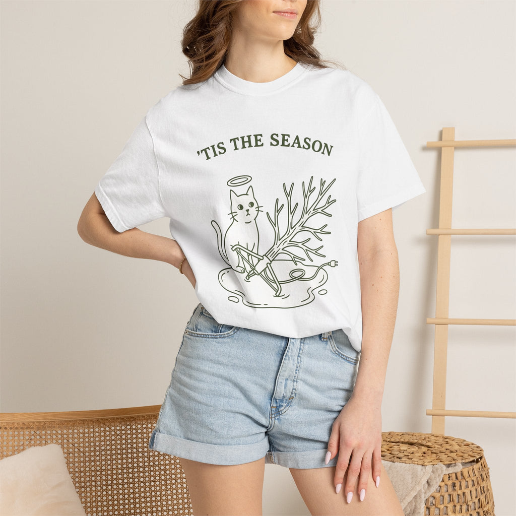 Kitty Tree Shirt Christmas Pet Shop Unisex Gift Cartoon Tee product image 6