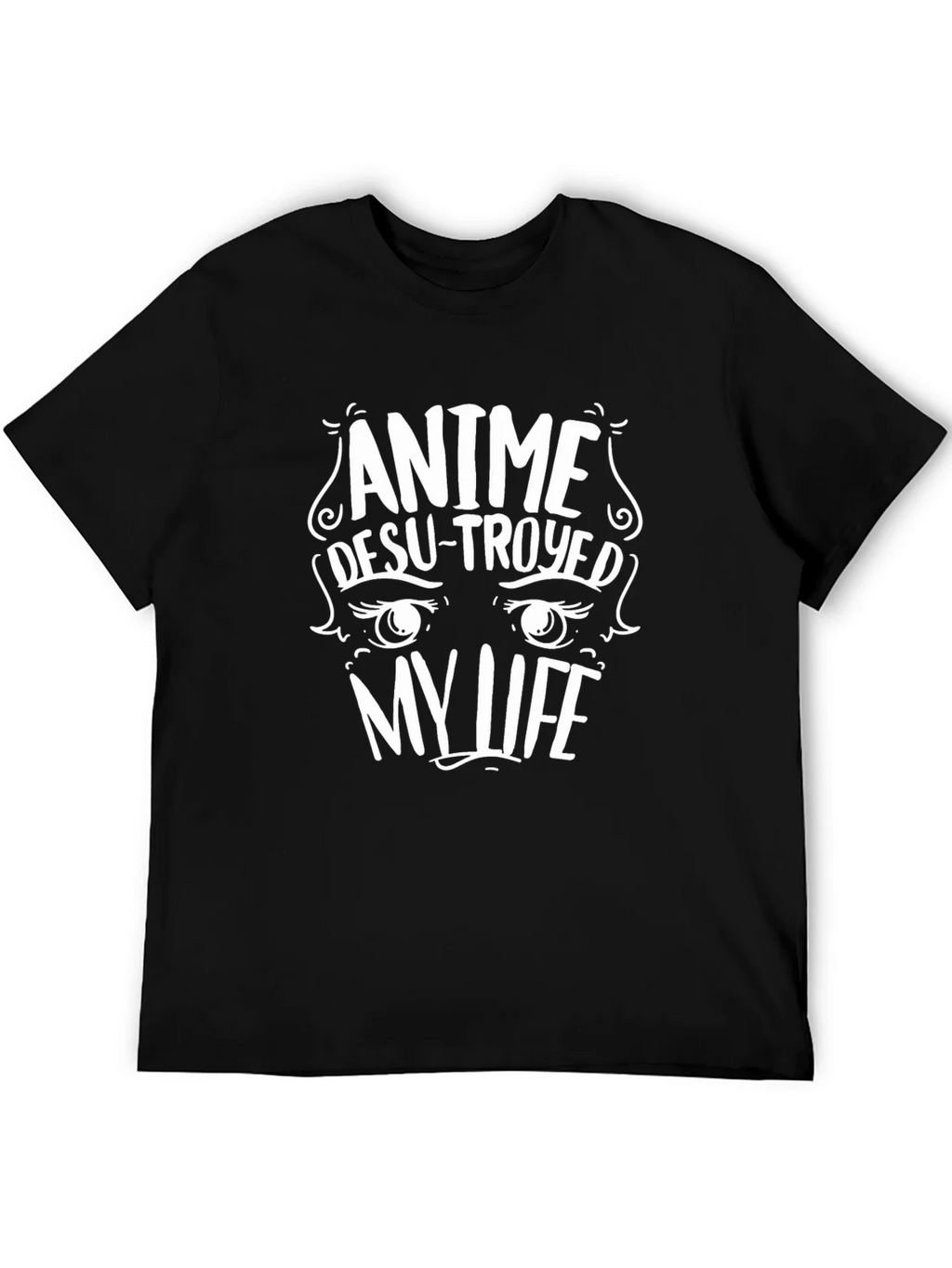 Anime Destroyed My Life Black Graphic Tee product image 5