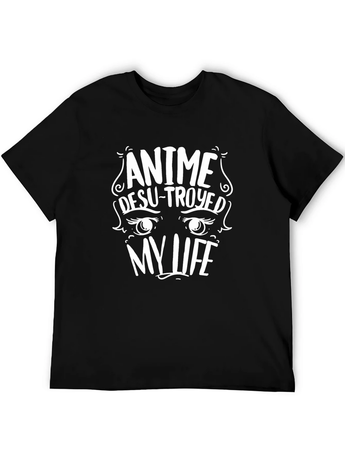 Anime Destroyed My Life Black Graphic Tee product image 5