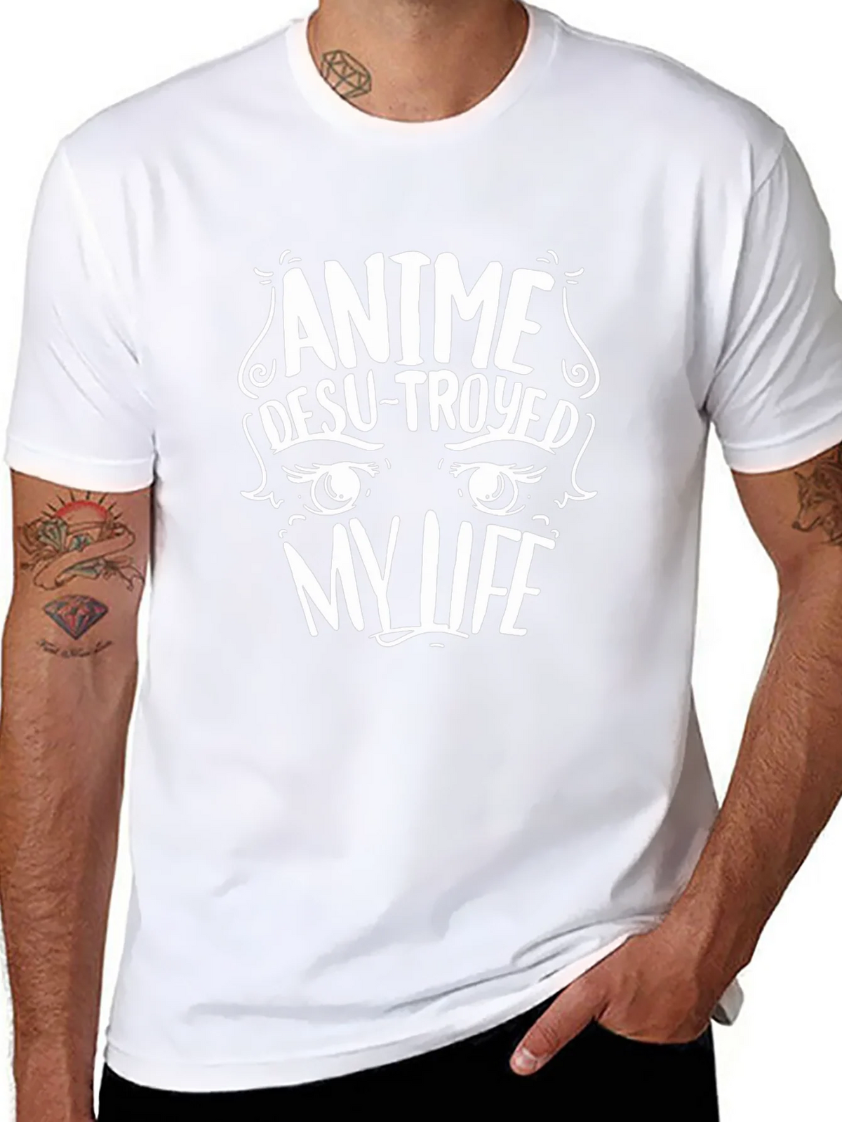 Anime Destroyed My Life Black Graphic Tee product image 7