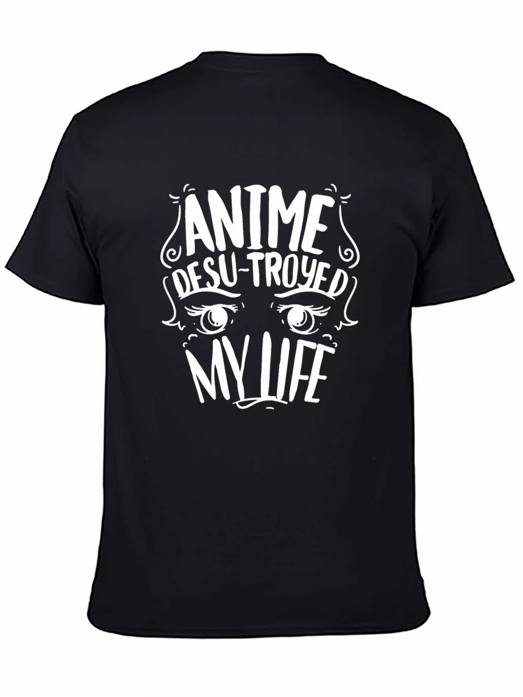 Anime Destroyed My Life Black Graphic Tee product image 4