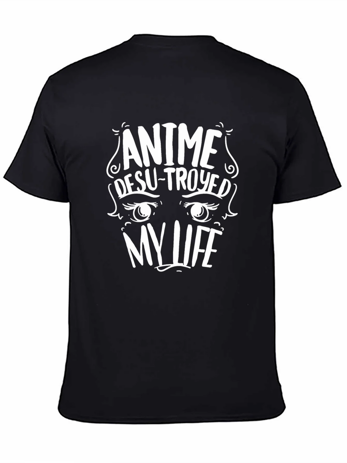 Anime Destroyed My Life Black Graphic Tee product image 4