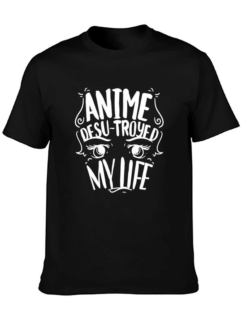 Anime Destroyed My Life Black Graphic Tee product image 3