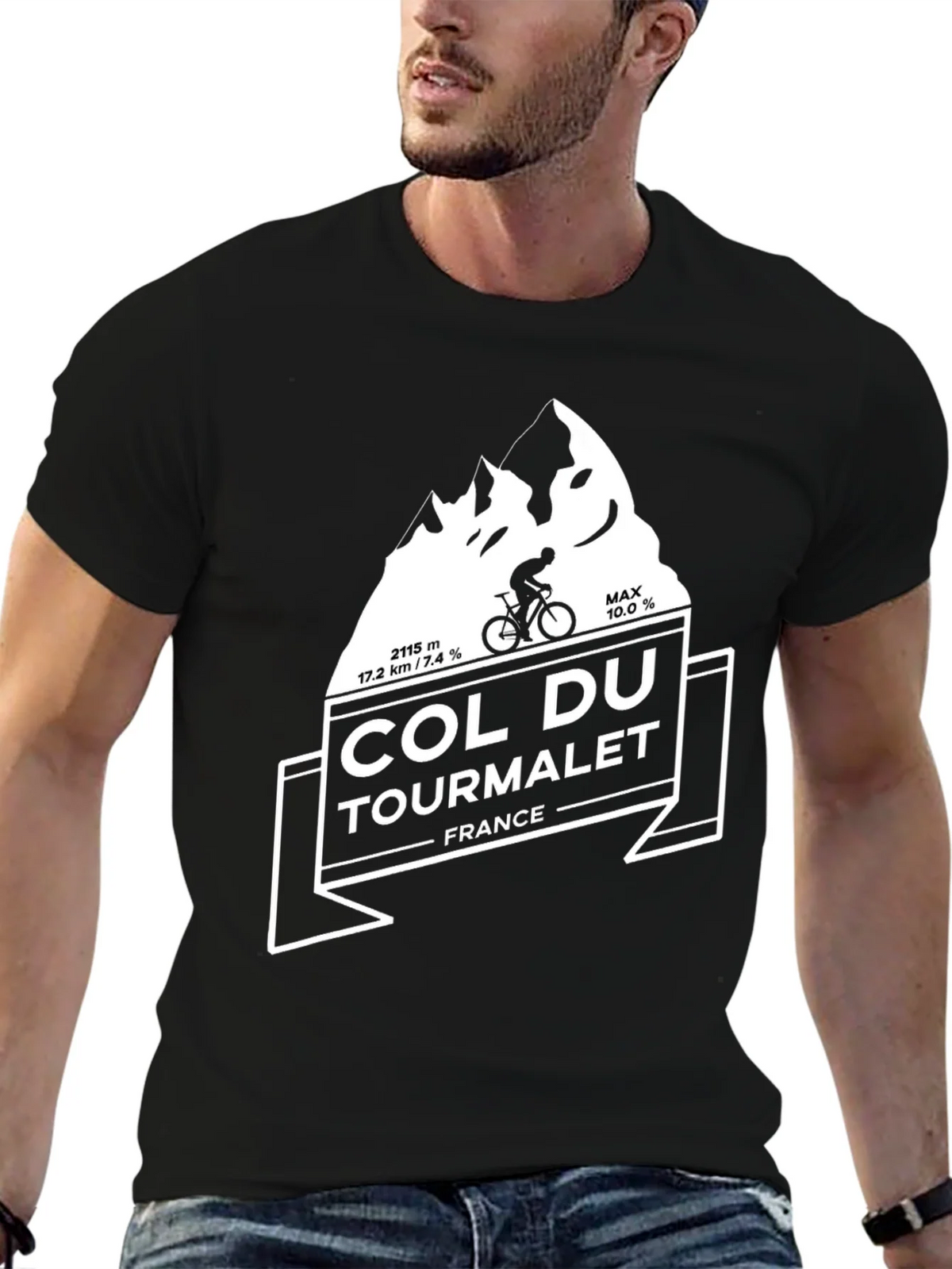 Col Du Tourmalet Cycling T-Shirt - Mountain Climber Tee product image 1