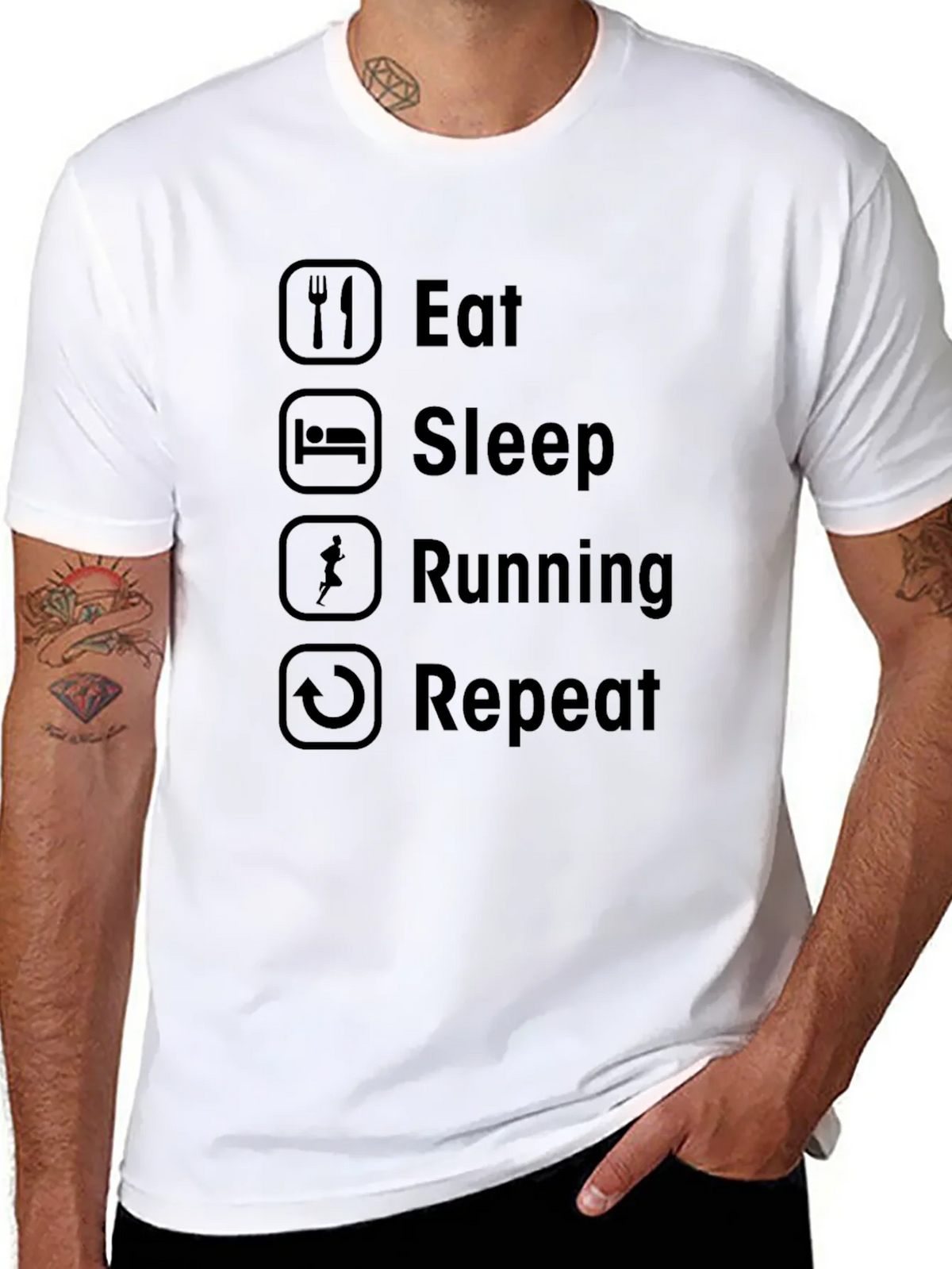 Eat Sleep Running Repeat Graphic Tee product image 3
