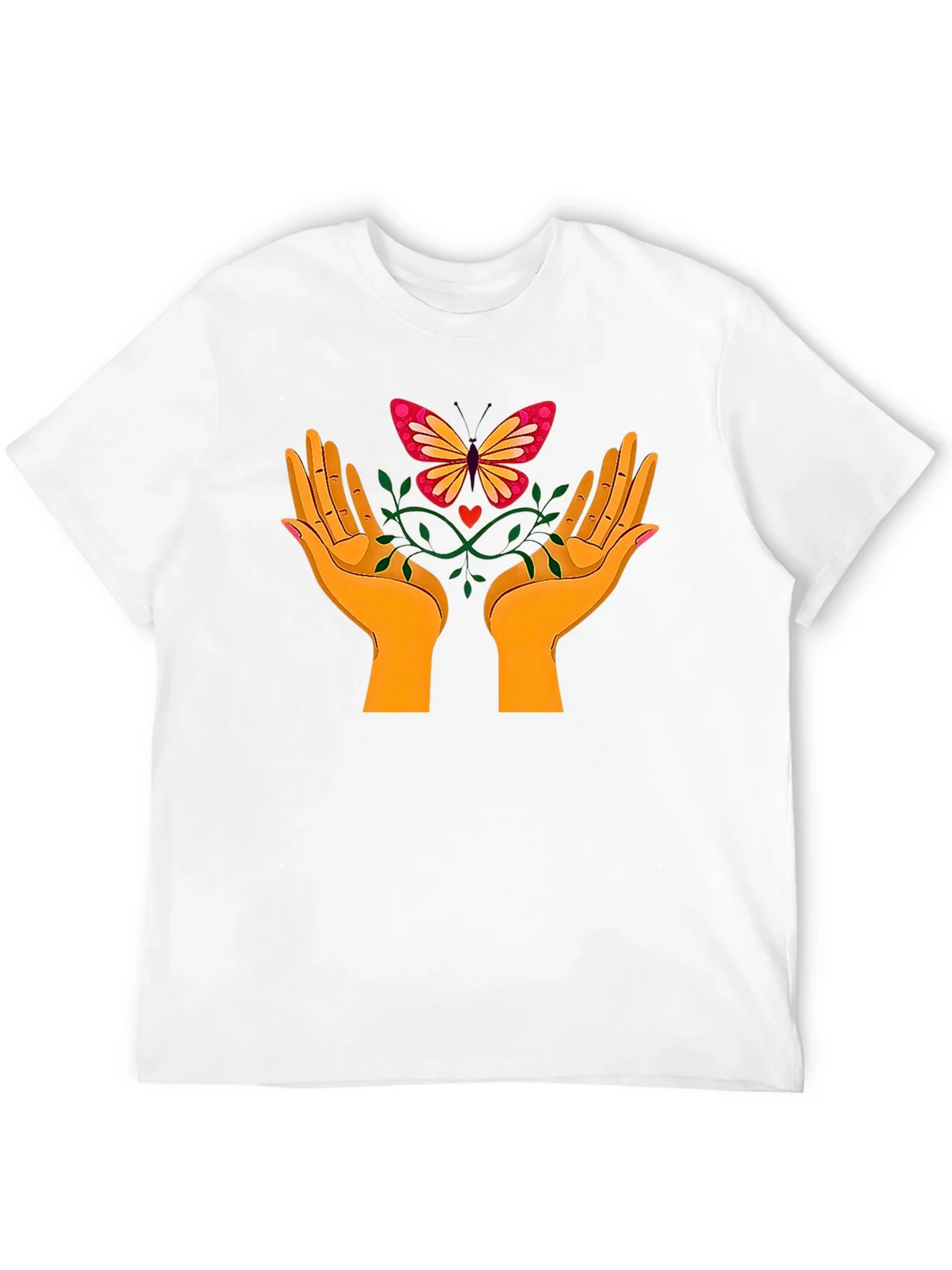 Butterfly Hands Graphic Tee - Black Cotton T-Shirt product image 8