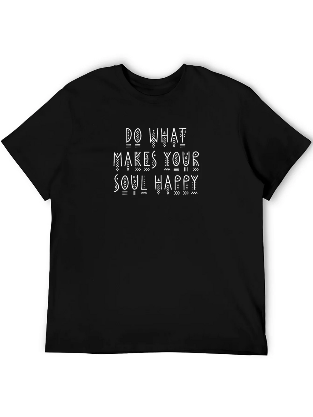 Soul Happy Graphic Tee - Black Cotton Shirt product image 5