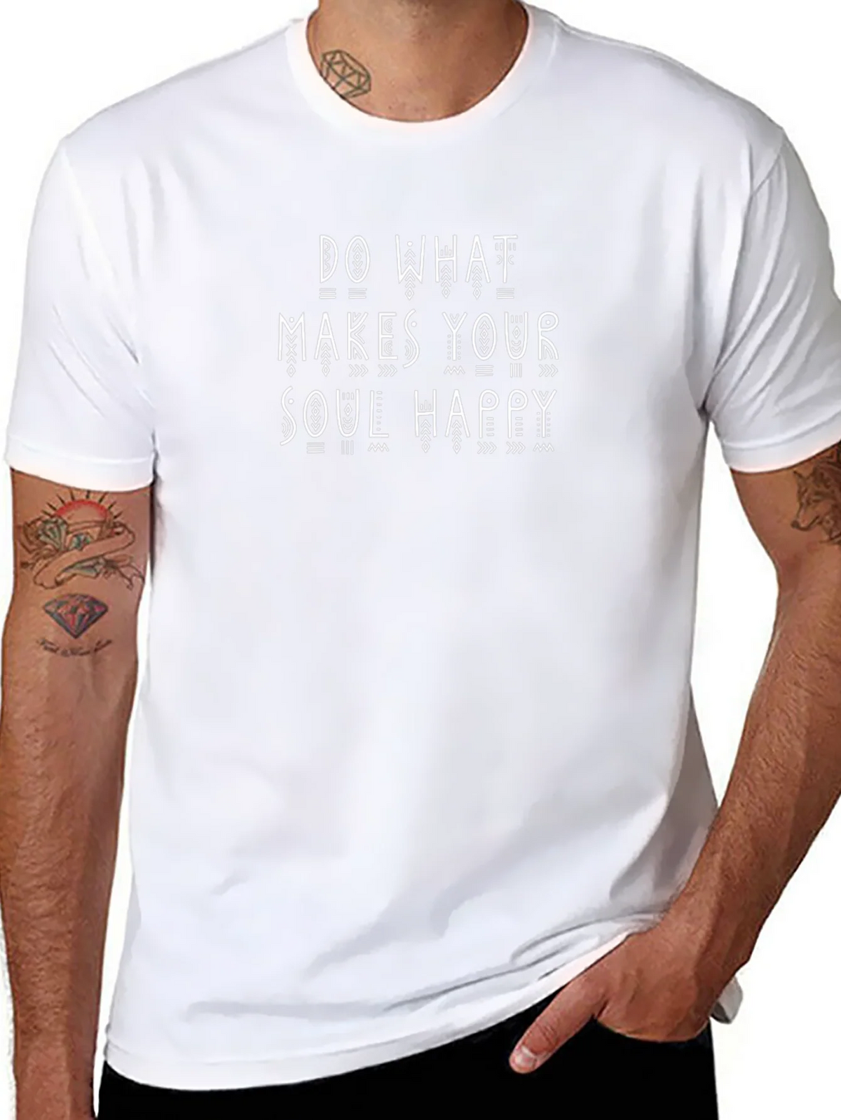Soul Happy Graphic Tee - Black Cotton Shirt product image 7