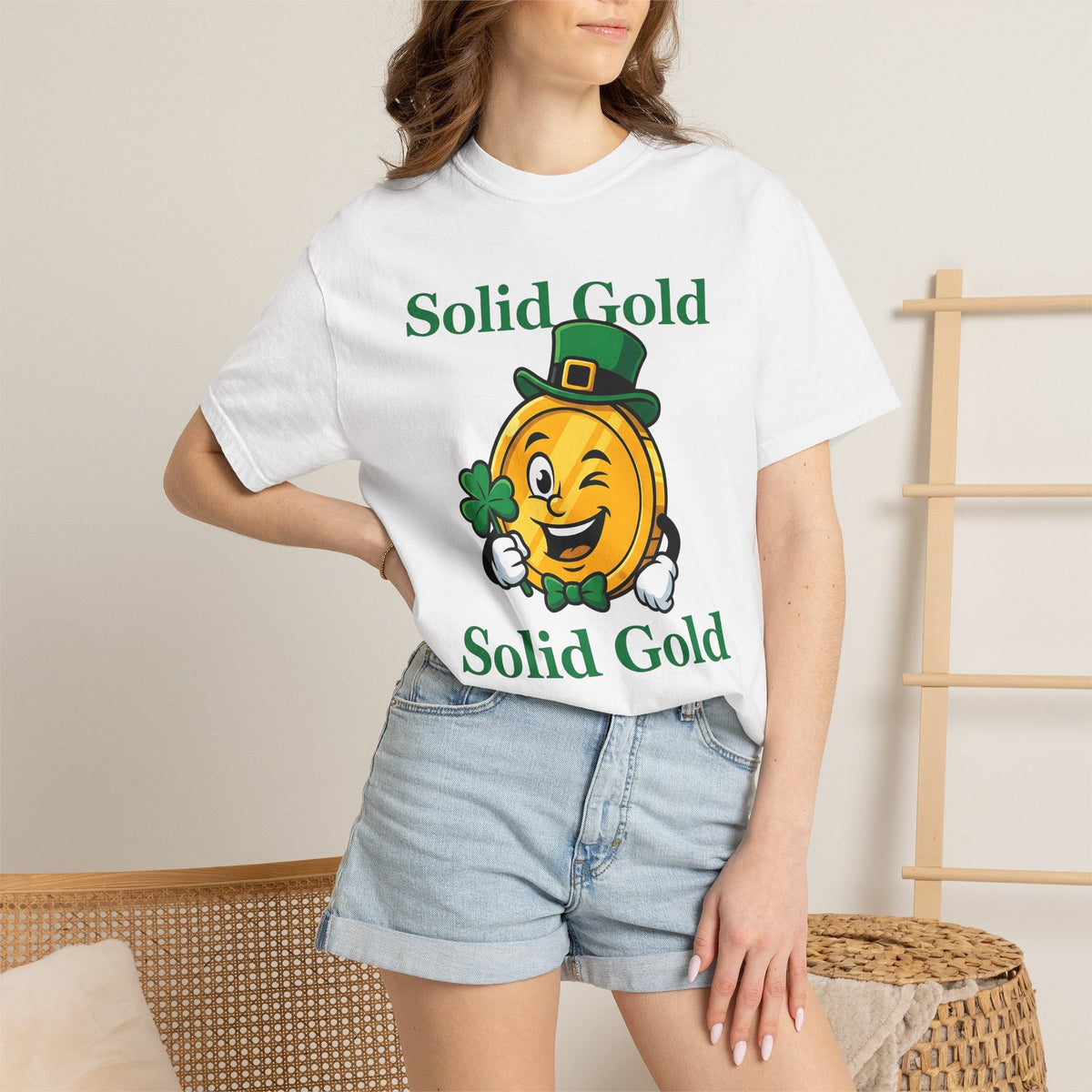 Gold Currency Figure Shirt St Patrick's Day Luck Unisex product image 6