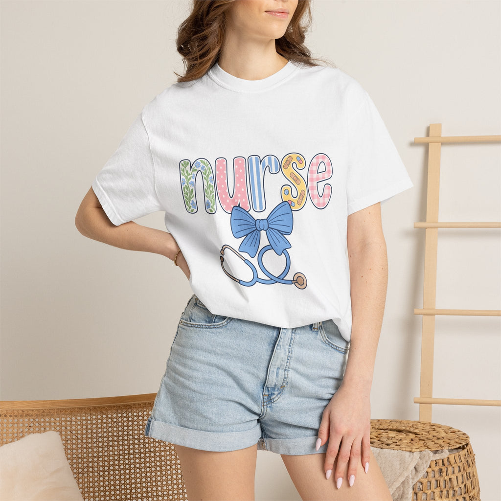 Nurse Stethoscope Bow Shirt Hospital Unisex Gift Adorable product image 6
