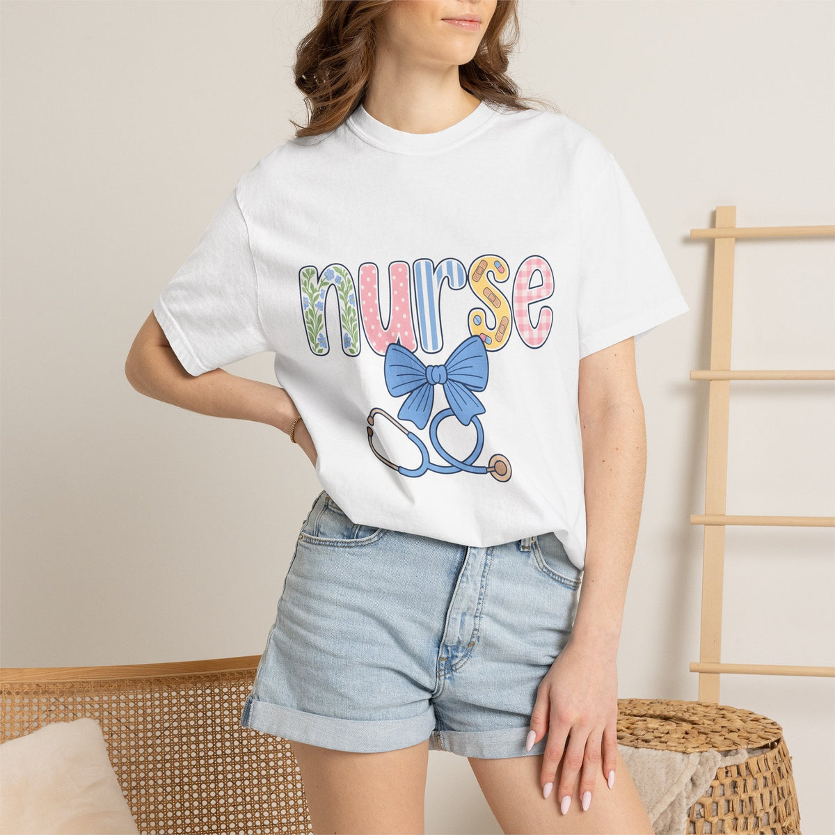 Nurse Stethoscope Bow Shirt Hospital Unisex Gift Adorable product image 6