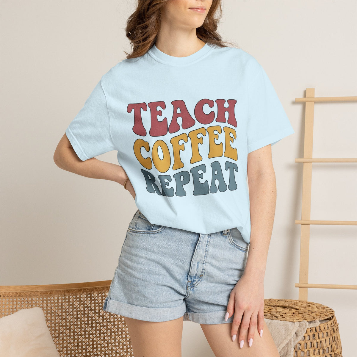 Retro Text Shirt Teacher Coffee Unisex Gift Groovy Tee product image 9
