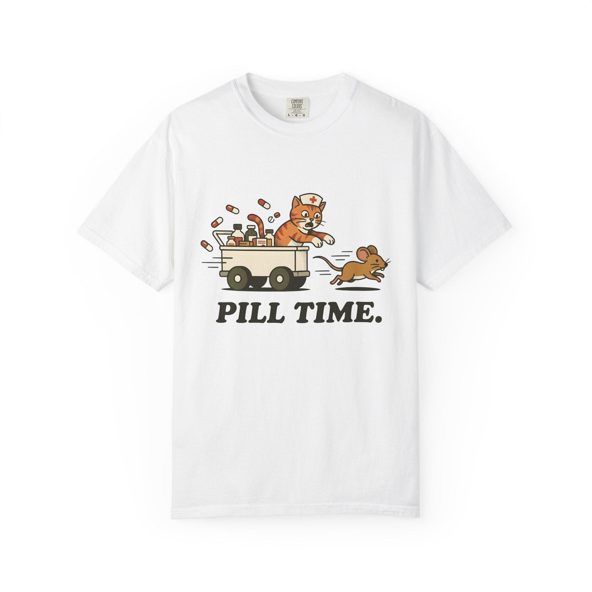 Medical Cat Line Art T-Shirt – Vet Nurse Feline Lover product image 1