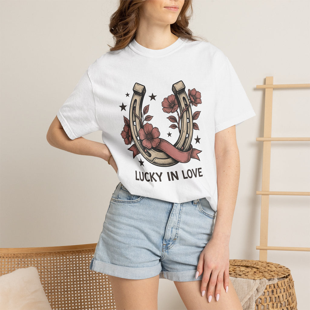 Horseshoe Floral Shirt Valentines Day Romance Unisex Gift product image 6
