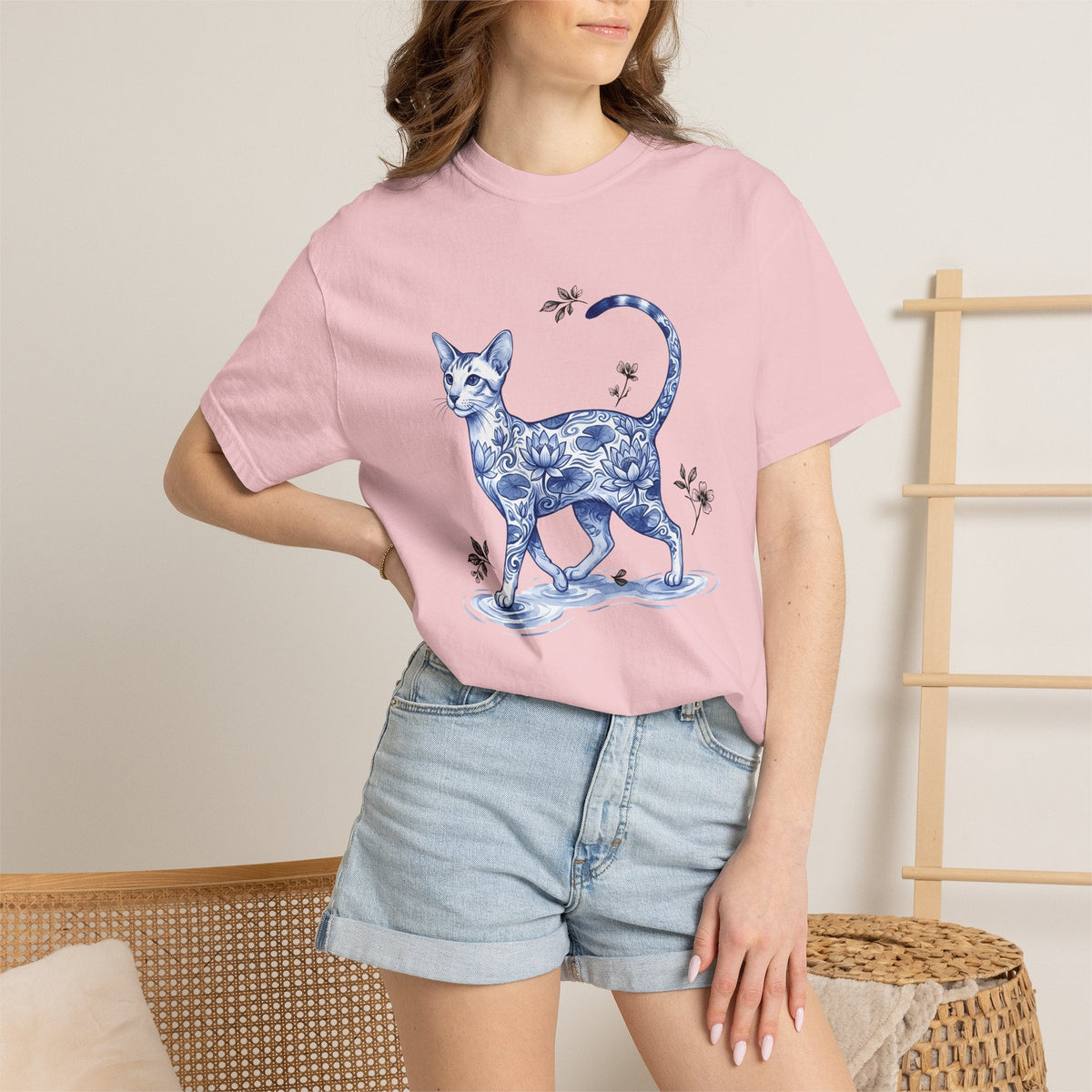 Flower Cat Shirt Unisex Gift Floral Tee Kitty T-Shirt Fan product image 12