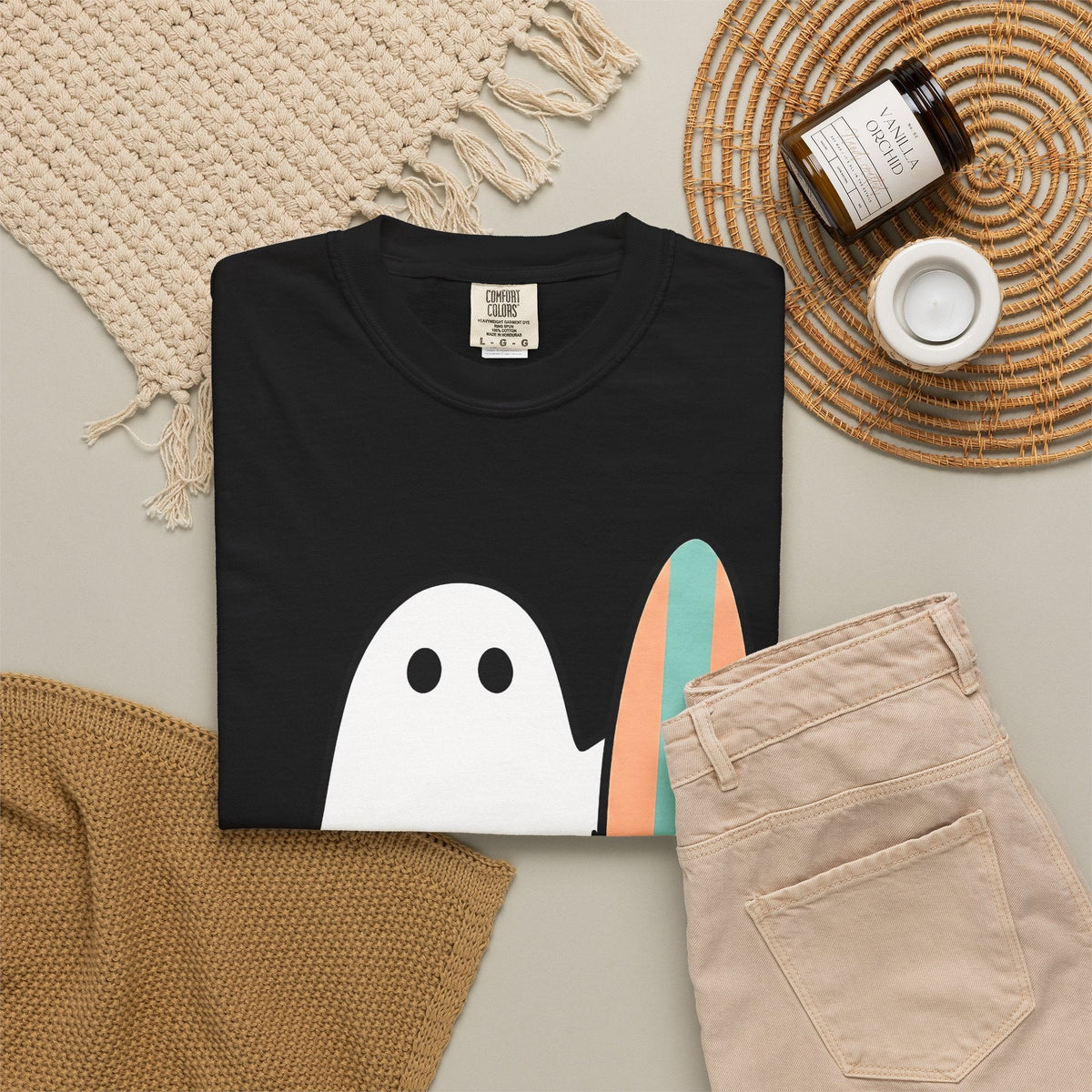 Ghost Wave Shirt Surfing Shore Unisex Gift Simple Tee product image 16