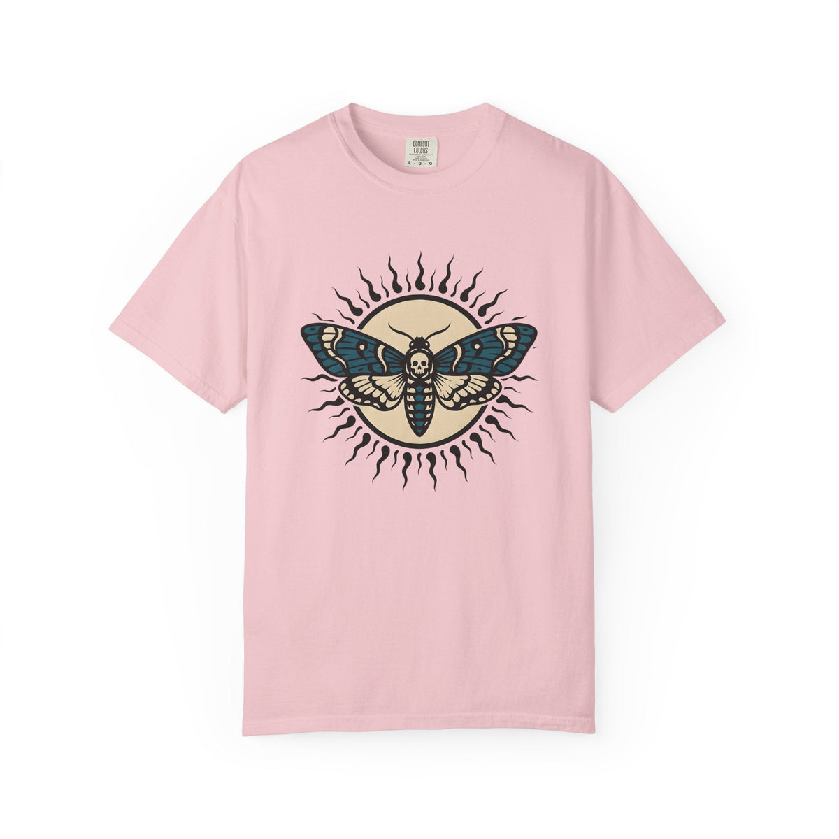 Skull Moth Shirt Boho Chic Dark Gift Women Traditional product image 3