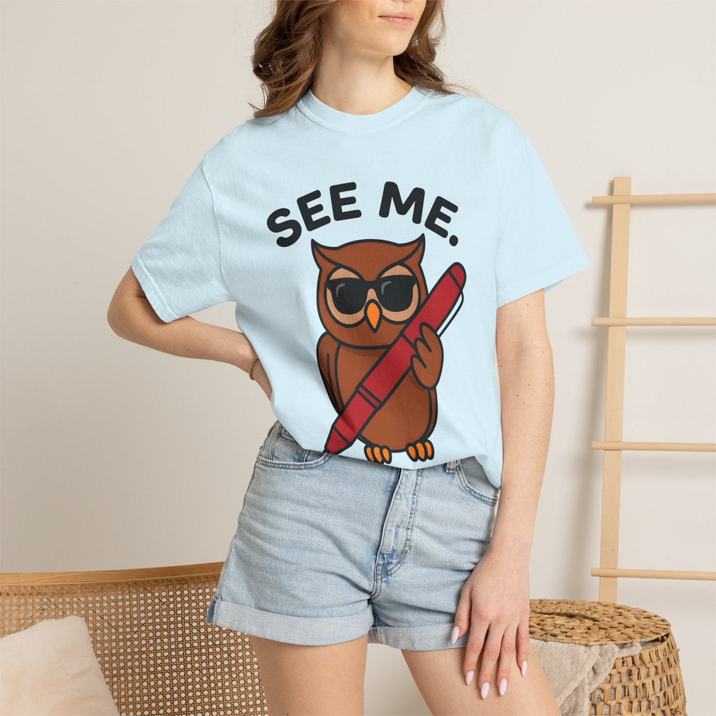 Owl Sunglasses Hand-Drawn T-Shirt – Cool Teacher Learning product image 9