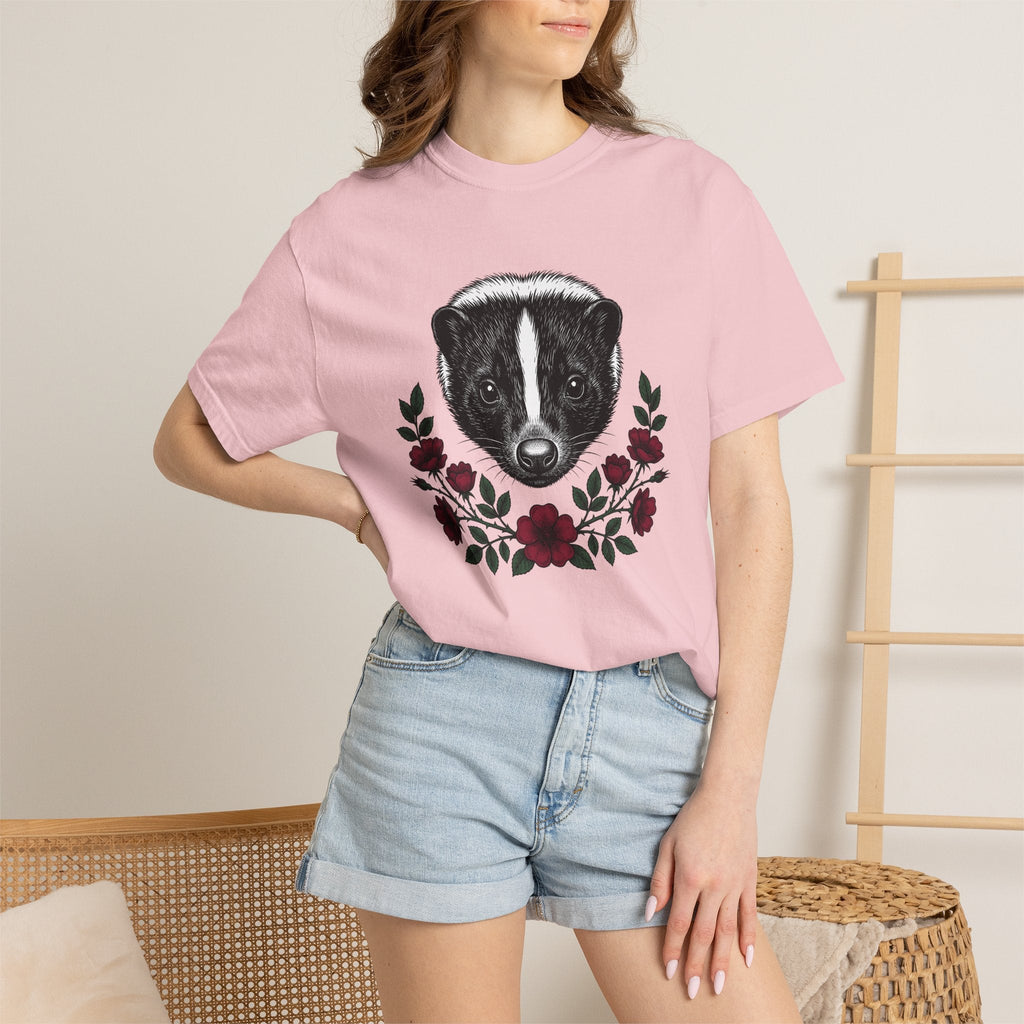 Skunk Face Shirt Animal Nature Unisex Gift Hand Drawn Tee product image 12