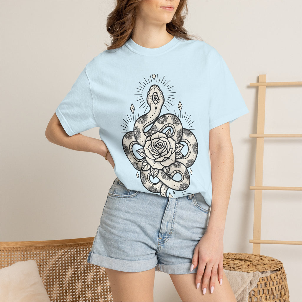 Serpent Flower Shirt Boho Chic Magic Unisex Gift Ink Tee product image 9