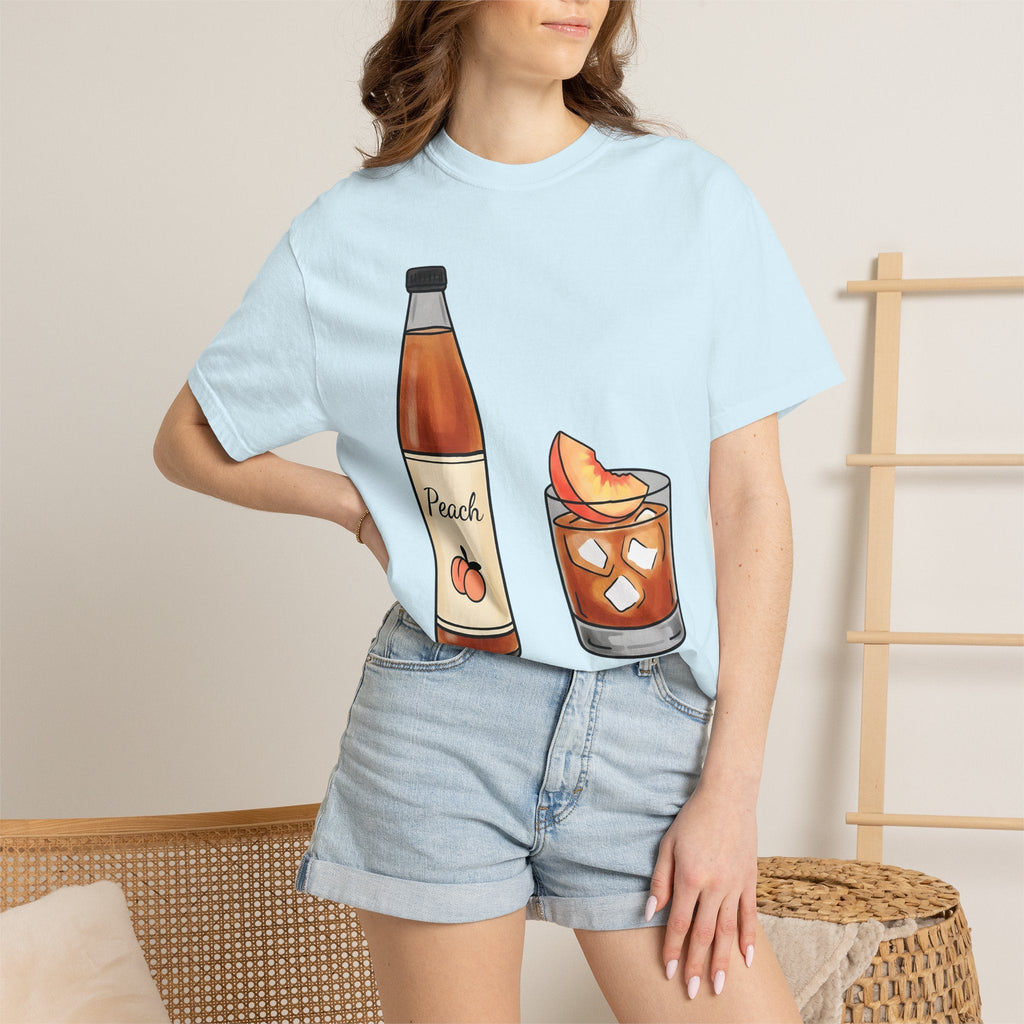 Peach Drink Shirt Fruit Food Unisex Gift Hand Drawn Tee product image 9