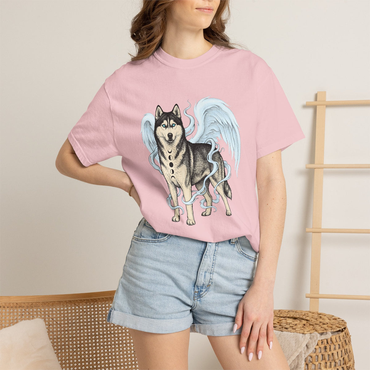Husky Angel Shirt Dog Legend Unisex Gift Cartoon Tee product image 12