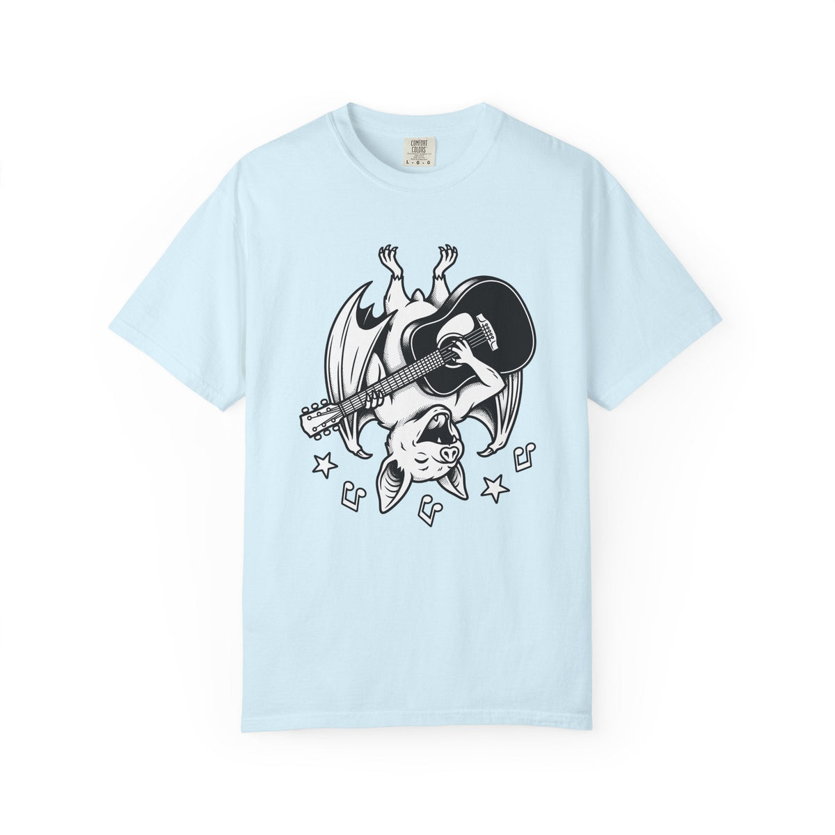 Bat Guitar Shirt Funny Nature Gift Women Illustration Tee product image 2