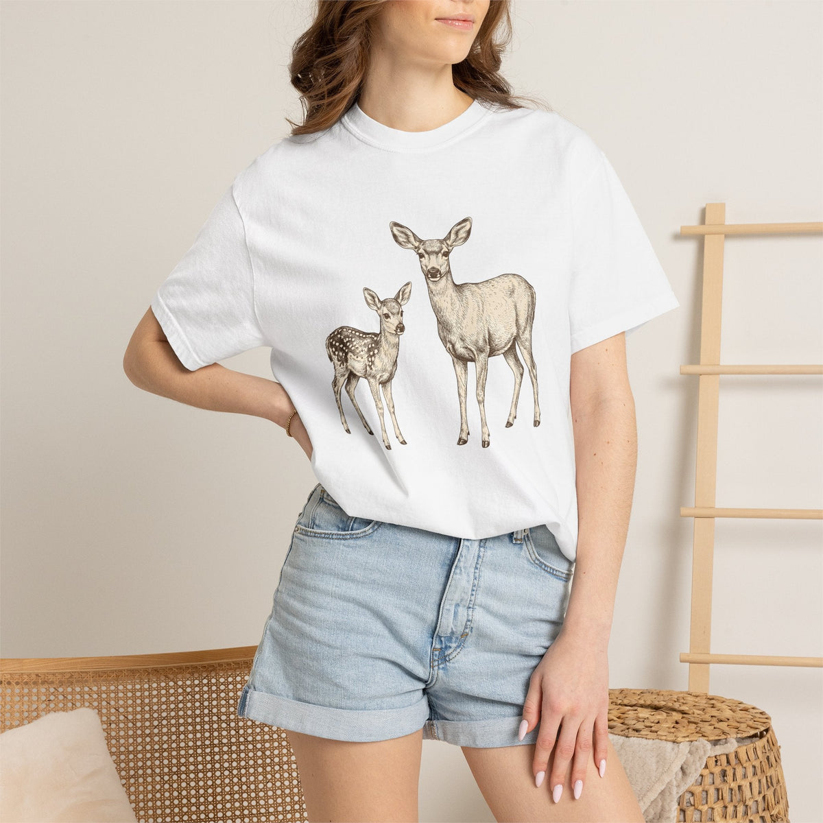 Deer Duo Shirt Cowgirl Animal Gift for Women Rustic Tee product image 6