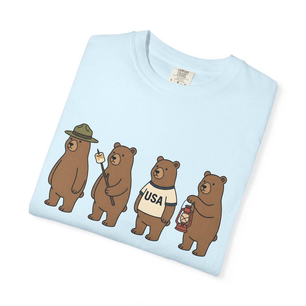 Camping Bears Shirt America Unisex Gift Cartoon Tee Bear product image 8