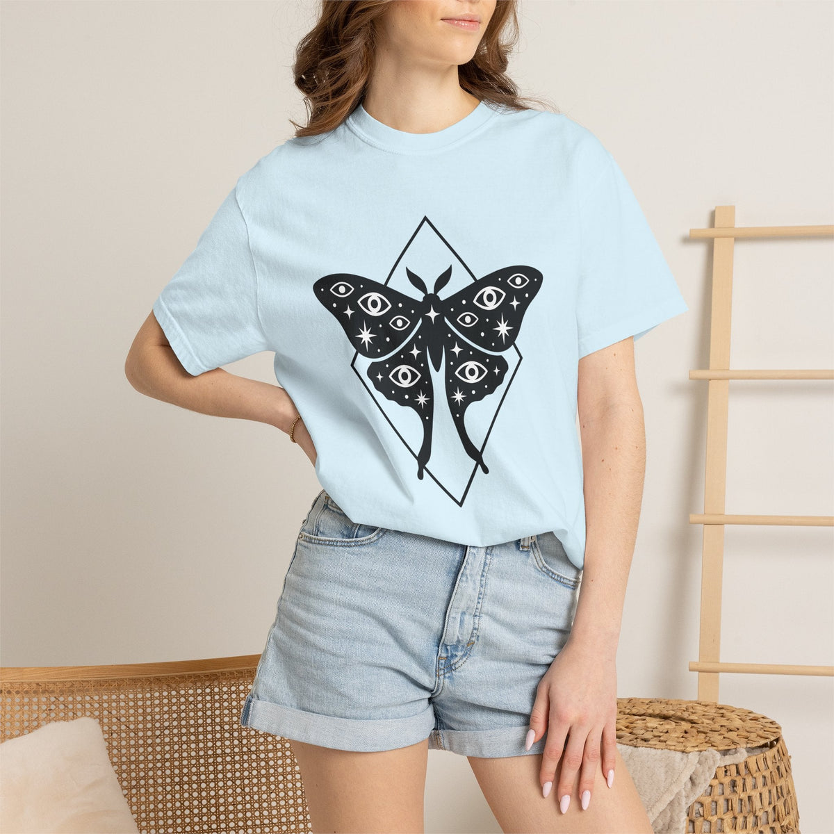 Moth Illustration Shirt Boho Chic Astrology Unisex Gift product image 9