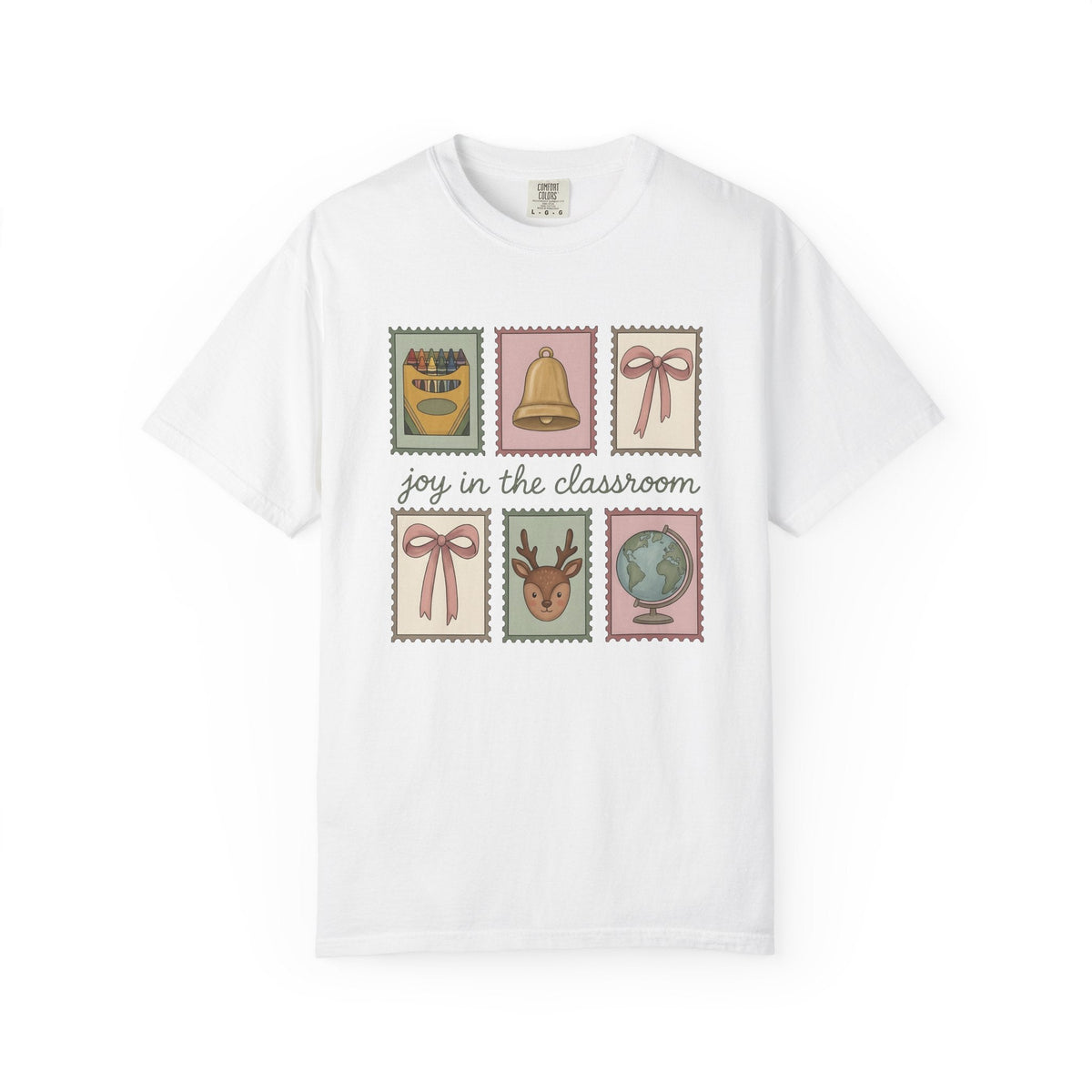 Classroom Rubber Stamps Whimsical T-Shirt – Teacher School product image 1