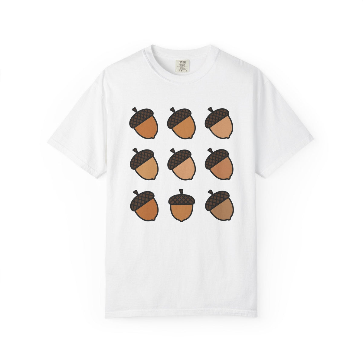 Acorn Print Comic T-Shirt – Cute Fall Autumn Oak Design product image 1