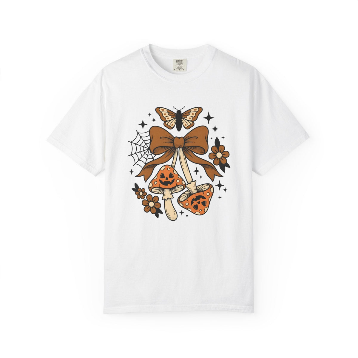 Jack O Lantern Fungi Ink T-Shirt – Dark Halloween Mushroom product image 1