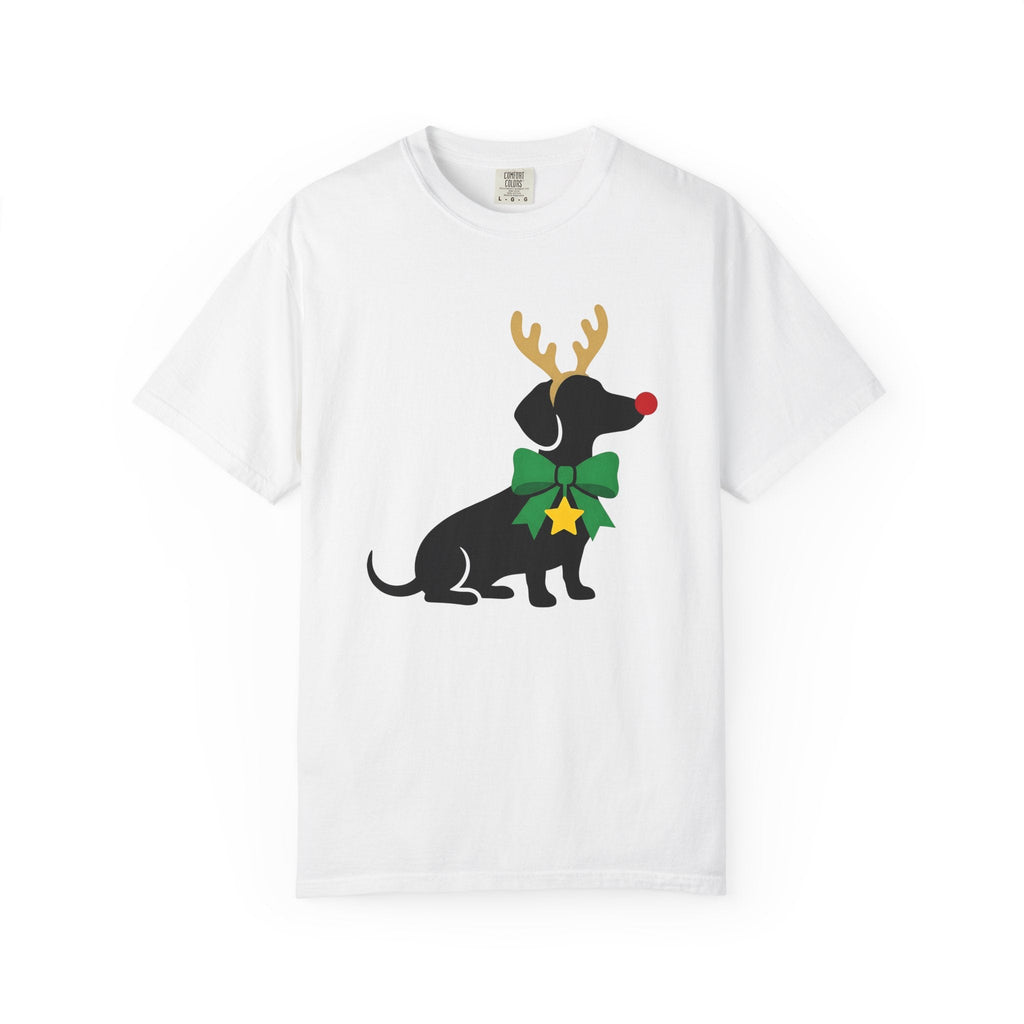 Sausage Dog Shirt Christmas Dogs Unisex Gift Outline Tee product image 1