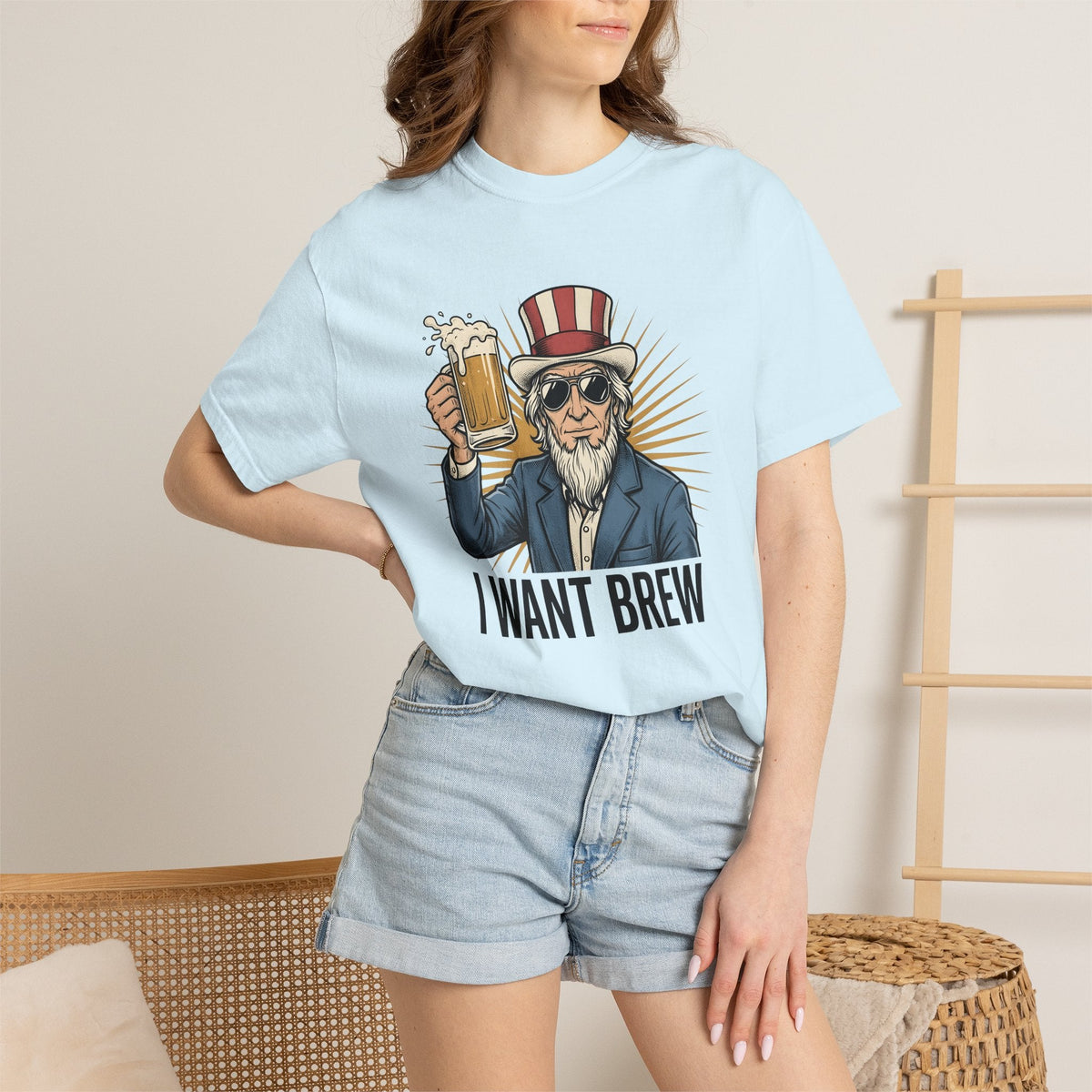 Uncle Sam Beer Shirt 4th Of July Unisex Gift Vintage Tee product image 9