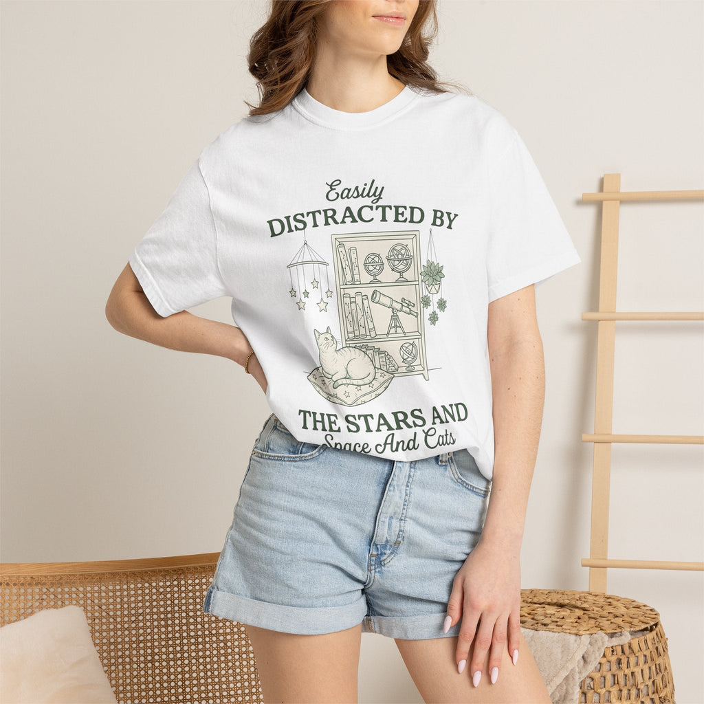 Kitten Shelf Shirt Cat Space Unisex Gift Outline Tee product image 6