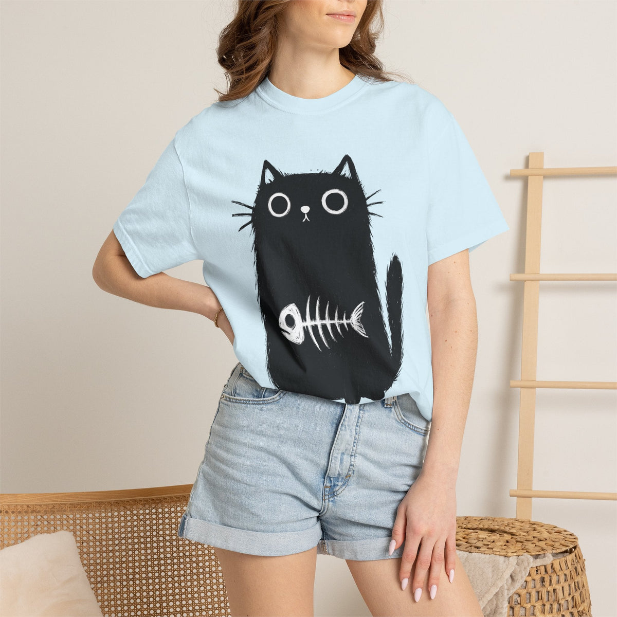 Black Kitten Shirt Cat Alternative Unisex Gift Hand Drawn product image 9