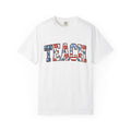 Patriotic Floral Text Shirt America Teacher Unisex Gift product image 1