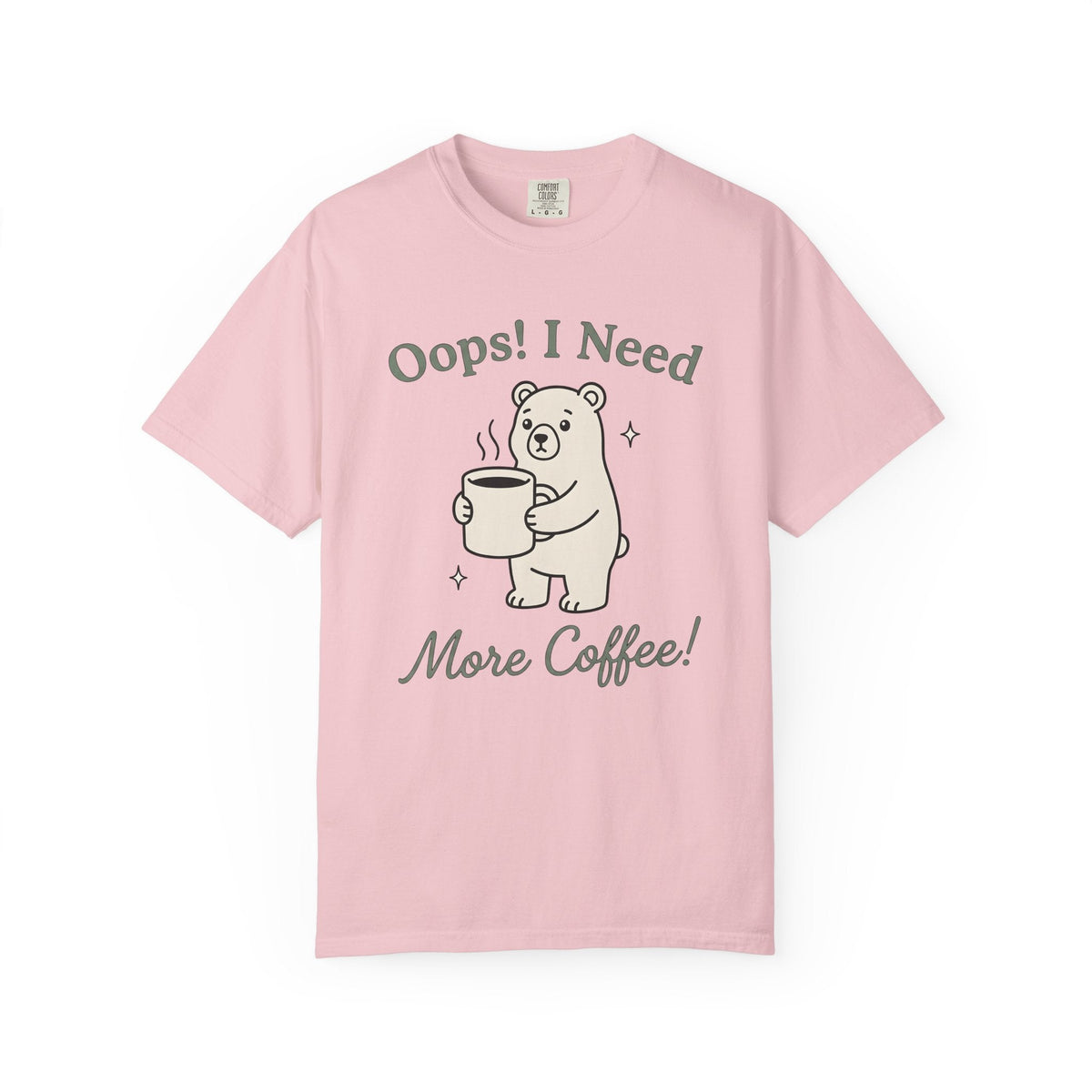 Bear Coffee Mug Shirt Coffee Wildlife Gift Women Cartoon Tee Coffee Mug T-Shirt Coffee Fan Cute Tshirt Animal Graphic Clean Twinkle Tshirt
