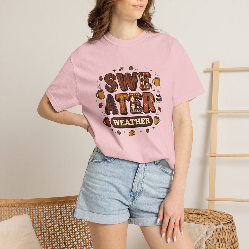 Cozy Mug Maple Leaves Old School T-Shirt – Fall Latte Lover Design, Unisex Graphic Tee