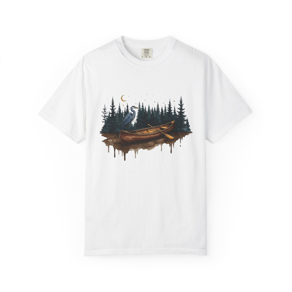 Kayak Bird Shirt Camping Exploration Unisex Gift Sketch Tee product image 1