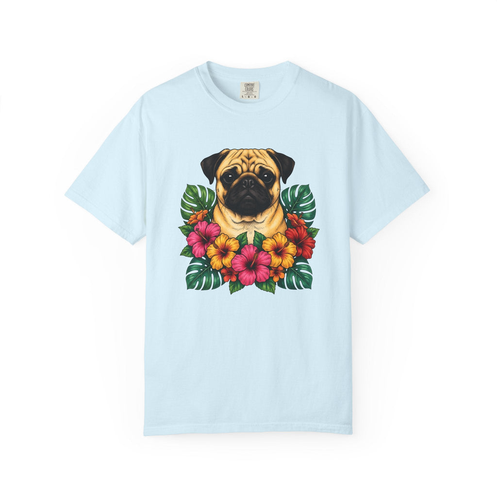 Pug Shirt Dog Botanicals Gift Women Sketch Tee Mops T-Shirt product image 2