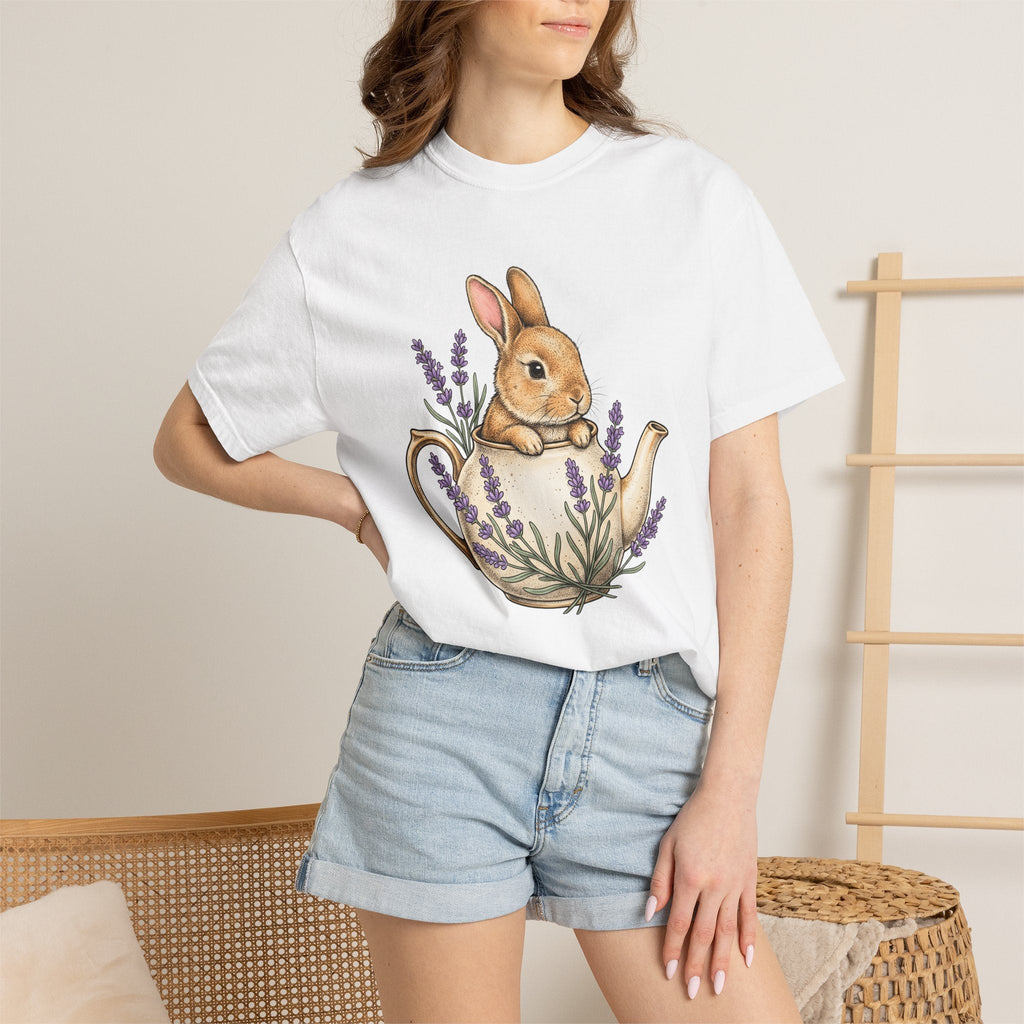 Bunny Kettle Shirt Animals & Flowers Rustic Gift Women product image 6