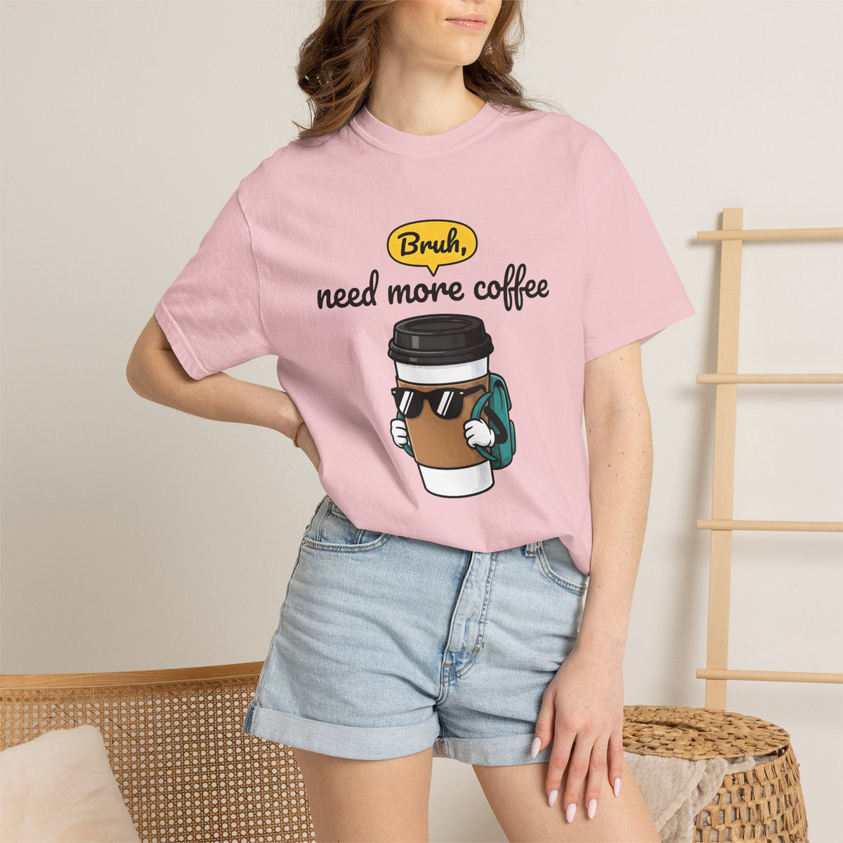 Latte Character Shirt Coffee Comedy Unisex Gift Animation Tee Coffee T-Shirt