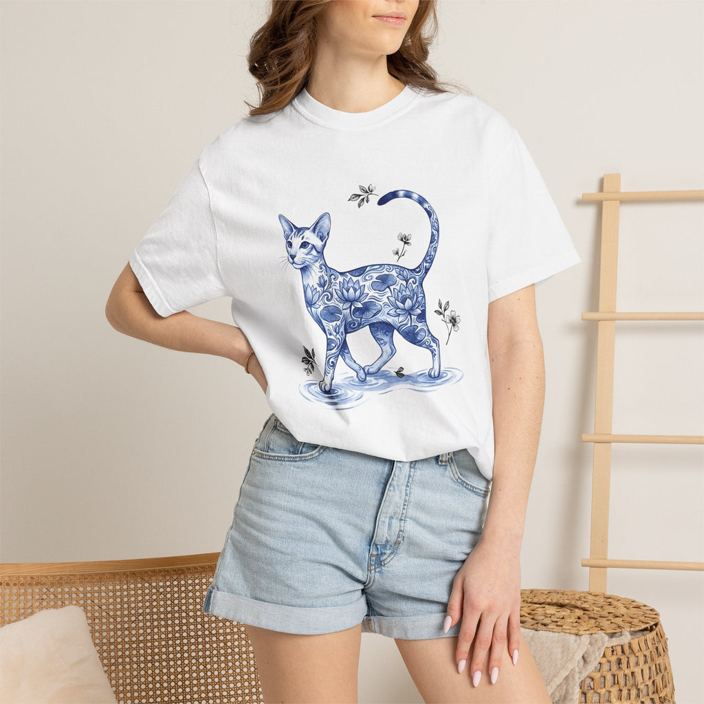 Flower Cat Shirt Unisex Gift Floral Tee Kitty T-Shirt Fan product image 6