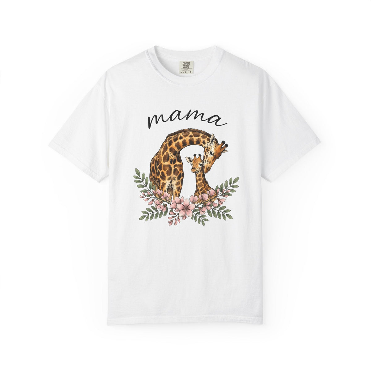 Giraffe Duo Shirt Moms Animals Gift for Women Hand Drawn product image 1