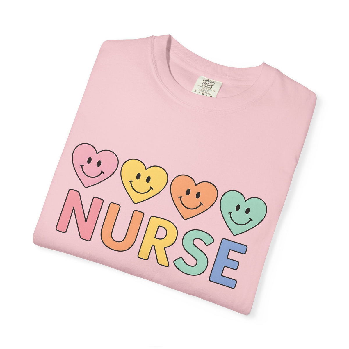 Smiley Heart Shirt Nurse Gratitude Unisex Gift Pastel Tee product image 11