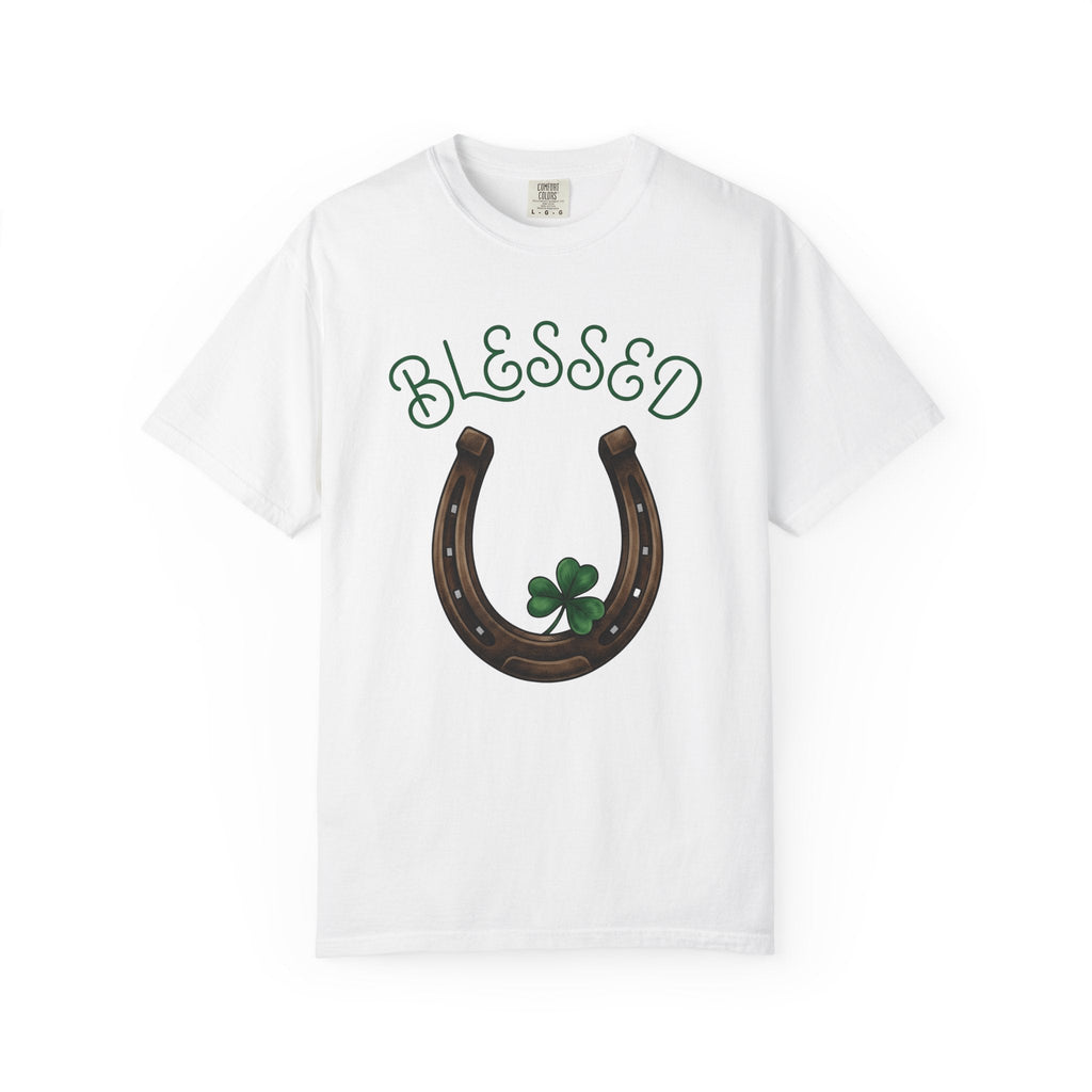 Shamrock Horseshoe Shirt St Patrick's Day Amulet Unisex product image 1