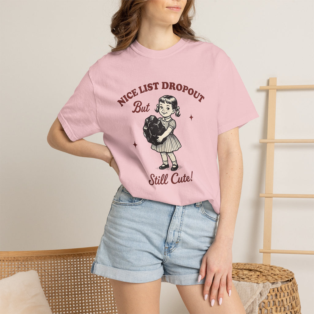 Girl With Coal Shirt Christmas Comedy Gift for Women Rustic product image 12